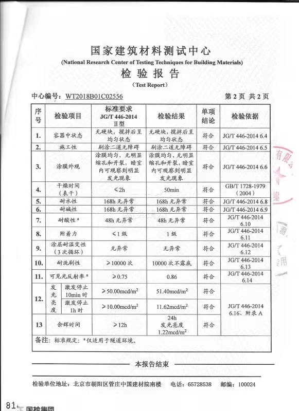 蓄能发光涂料